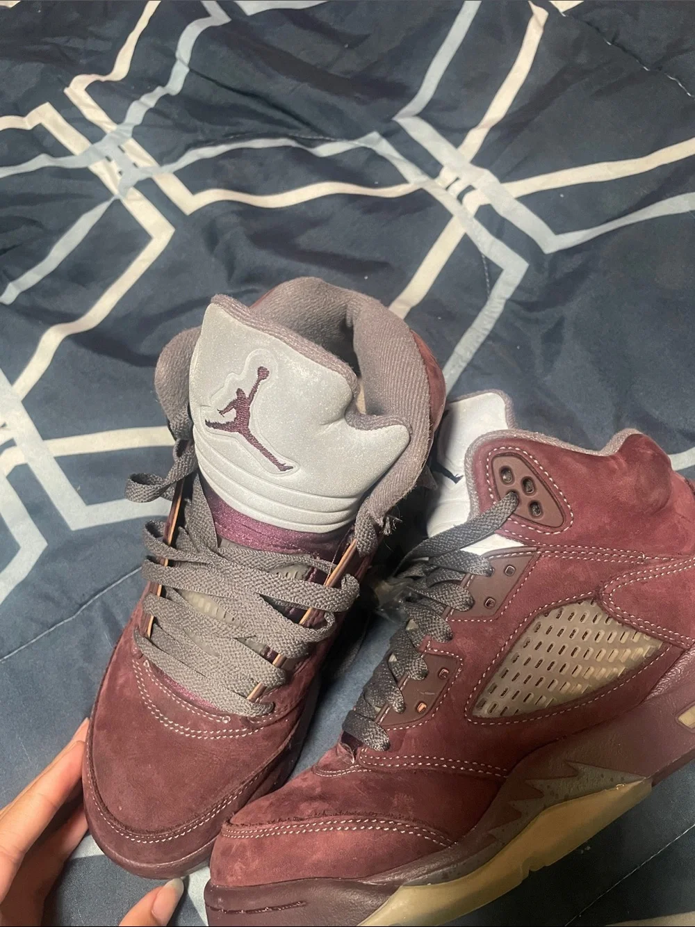 Jordan Burgundy Suede Men's Sneakers